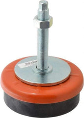 Sunnex - M16 x 1.50 Bolt Thread, 4-3/4" Long x 1-9/16" High Single Stud Mount Leveling Pad & Mount - 2,100 Max Lb Capacity, 4-3/4" Base Diam - Apex Tool & Supply