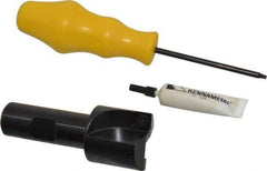 Kennametal - 1-1/4" Cut Diam, 8.64mm Max Depth of Cut, 3/4" Shank Diam, 3-1/4" OAL, Indexable Square Shoulder End Mill - SPEB 322 Inserts, Cylindrical Shank, 0° Lead Angle - Apex Tool & Supply