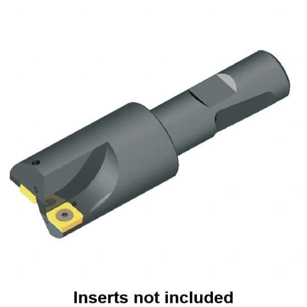 Kennametal - 0.73" Cut Diam, 8.64mm Max Depth of Cut, 3/4" Shank Diam, 3.65" OAL, Indexable Square Shoulder Centercutting End Mill - SDCW 322 Inserts, Weldon Shank, 0° Lead Angle, Through Coolant - Apex Tool & Supply