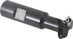 Kennametal - 30° Lead Angle, 1.077" Max Cut Diam, 3/4" Min Cut Diam, 6.6mm Max Depth of Cut, Indexable Chamfer and Angle End Mill - 2 Inserts, SDEB 26152 Insert Style, 3-1/4" Overall Length, Straight Shank - Apex Tool & Supply