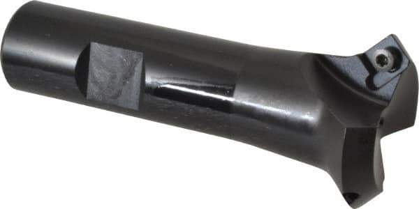 Kennametal - 45° Lead Angle, 1.387" Max Cut Diam, 0.95" Min Cut Diam, 4.96mm Max Depth of Cut, Indexable Chamfer and Angle End Mill - 2 Inserts, SDEB 26152 Insert Style, 3-1/4" Overall Length, Straight Shank - Apex Tool & Supply