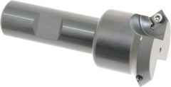 Kennametal - 45° Lead Angle, 1.66" Max Cut Diam, 1.2" Min Cut Diam, 4.96mm Max Depth of Cut, Indexable Chamfer and Angle End Mill - 2 Inserts, SDEB 26152 Insert Style, 3-1/4" Overall Length, Straight Shank - Apex Tool & Supply