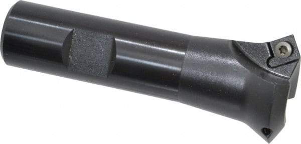 Kennametal - 60° Lead Angle, 1.271" Max Cut Diam, 3/4" Min Cut Diam, 3.45mm Max Depth of Cut, Indexable Chamfer and Angle End Mill - 2 Inserts, SDEB 26152 Insert Style, 3-1/4" Overall Length, Straight Shank - Apex Tool & Supply
