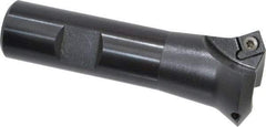 Kennametal - 60° Lead Angle, 1.271" Max Cut Diam, 3/4" Min Cut Diam, 3.45mm Max Depth of Cut, Indexable Chamfer and Angle End Mill - 2 Inserts, SDEB 26152 Insert Style, 3-1/4" Overall Length, Straight Shank - Apex Tool & Supply