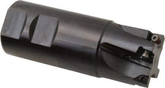 Kennametal - 1-1/2" Cut Diam, 6.57mm Max Depth of Cut, 1-1/2" Shank Diam, 102.36mm OAL, Indexable Square Shoulder End Mill - SPCT 3125.. Inserts, Weldon Shank, 0° Lead Angle - Apex Tool & Supply