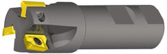 Kennametal - 1" Cut Diam, 12.7mm Max Depth of Cut, 1" Shank Diam, 3-1/2" OAL, Indexable Square Shoulder End Mill - ADKT 1545.. Inserts, Weldon Shank, 0° Lead Angle, Through Coolant - Apex Tool & Supply