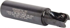 Kennametal - 5/8" Cut Diam, 0.357" Max Depth of Cut, 3/4" Shank Diam, 82.55mm OAL, Indexable Square Shoulder End Mill - AD.T 1035 Inserts, Weldon Shank, 0° Lead Angle, Through Coolant - Apex Tool & Supply