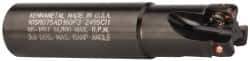 Kennametal - 3/4" Cut Diam, 0.357" Max Depth of Cut, 3/4" Shank Diam, 85.73mm OAL, Indexable Square Shoulder End Mill - AD.T 1035 Inserts, Weldon Shank, 0° Lead Angle, Through Coolant - Apex Tool & Supply