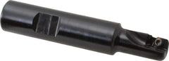 Kennametal - 1/2" Cut Diam, 9.12mm Max Depth of Cut, 5/8" Shank Diam, 82.55mm OAL, Indexable Square Shoulder End Mill - AD.T 1035 Inserts, Weldon Shank, 0° Lead Angle - Apex Tool & Supply