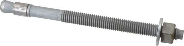 Value Collection - 1/2" Diam, 1/2" Drill, 7" OAL, Wedge Expansion Concrete Anchor - Grade 5 Steel, Galvanized Finish, Hex Nut Head, Hex Drive, 4" Thread Length - Apex Tool & Supply