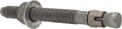 Made in USA - 5/8" Diam, 5/8" Drill, 6" OAL, Wedge Expansion Concrete Anchor - Grade 5 Steel, Galvanized Finish, Hex Nut Head, Hex Drive, 4-1/8" Thread Length - Apex Tool & Supply