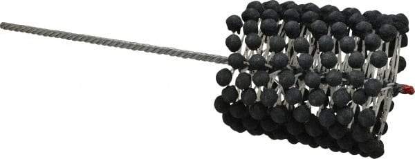 Brush Research Mfg. - 4-1/2" to 5" Bore Diam, 180 Grit, Silicon Carbide Flexible Hone - Extra Fine, 17-1/2" OAL - Apex Tool & Supply