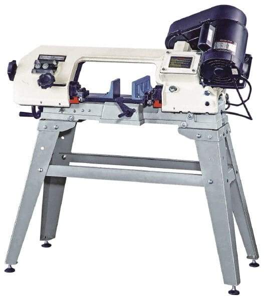 Enco - 5 x 6" Manual Combo Horizontal & Vertical Bandsaw - 1 Phase, 45° Vise Angle of Rotation, 0.33 hp, 110/220 Volts, Step Pulley Drive - Apex Tool & Supply