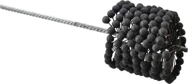 Brush Research Mfg. - 3-7/8" to 4-1/8" Bore Diam, 120 Grit, Silicon Carbide Flexible Hone - Fine, 13-1/2" OAL - Apex Tool & Supply