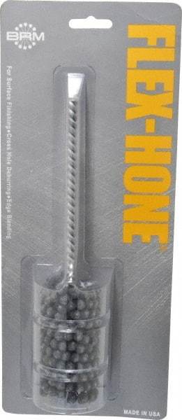 Brush Research Mfg. - 1-1/2" Bore Diam, 120 Grit, Silicon Carbide Flexible Hone - Fine, 8" OAL - Apex Tool & Supply