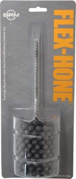 Brush Research Mfg. - 2-1/4" Bore Diam, 180 Grit, Silicon Carbide Flexible Hone - Extra Fine, 8" OAL - Apex Tool & Supply