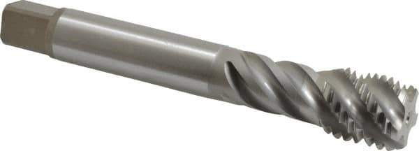 Emuge - 1-8 UNC 5 Flute 2B Bottoming Spiral Flute Tap - Cobalt, Bright Finish, 6.299" OAL, Right Hand Flute, Right Hand Thread, Series Enorm Z - Apex Tool & Supply