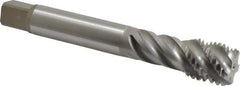 Emuge - 1-8 UNC 5 Flute 2B Bottoming Spiral Flute Tap - Cobalt, Bright Finish, 6.299" OAL, Right Hand Flute, Right Hand Thread, Series Enorm Z - Apex Tool & Supply