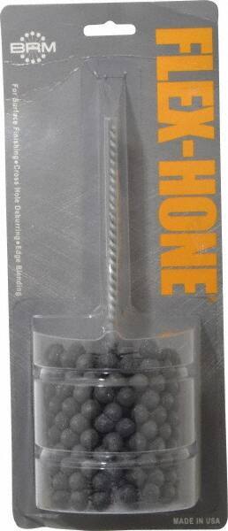 Brush Research Mfg. - 2-3/4" Bore Diam, 180 Grit, Silicon Carbide Flexible Hone - Extra Fine, 8" OAL - Apex Tool & Supply