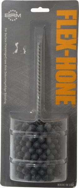 Brush Research Mfg. - 2-3/4" Bore Diam, 320 Grit, Silicon Carbide Flexible Hone - Extra Fine, 8" OAL - Apex Tool & Supply