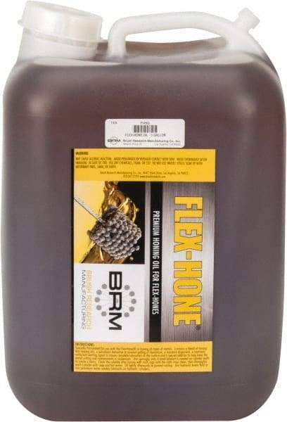 Brush Research Mfg. - Flex-Hone, 5 Gal Bottle Honing Fluid - Straight Oil, For Cutting - Apex Tool & Supply