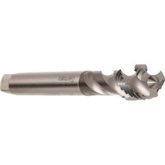 Emuge - M20x1.50 Metric Fine 4 Flute 6H Modified Bottoming Spiral Flute Tap - Cobalt, Bright Finish, 125mm OAL, Right Hand Flute, Right Hand Thread, Series Enorm - Apex Tool & Supply