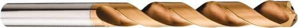 Sandvik Coromant - 9.2mm 140° Solid Carbide Jobber Drill - Multilayer TiAlN Finish, Right Hand Cut, Spiral Flute, Straight Shank, 5.2362" OAL, Split Point - Apex Tool & Supply