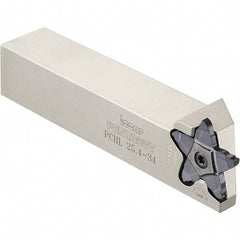 Iscar - External Thread, 0.3937" Max Depth of Cut, 1.5mm Min Groove Width, 5-1/2" OAL, Left Hand Indexable Grooving Cutoff Toolholder - 1" Shank Height x 1" Shank Width, PENTA 34.. Insert Style, PCH Toolholder Style, Series PentaCut - Apex Tool & Supply