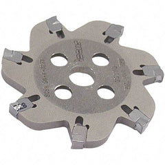 Iscar - Arbor Hole Connection, 0.139" Cutting Width, 20mm Depth of Cut, 100mm Cutter Diam, 22mm Hole Diam, 12 Tooth Indexable Slotting Cutter - SGSA Toolholder, GSAN 3 Insert, Right Hand Cutting Direction - Apex Tool & Supply