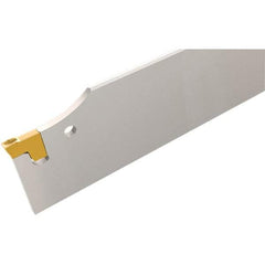 Iscar - 3-15/16" Blade Height, 8.2mm Blade Width, 460mm OAL, Neutral Cut, Single End Indexable Cut-Off Blade - TGFH Blade, Tang-Grip Series - Apex Tool & Supply