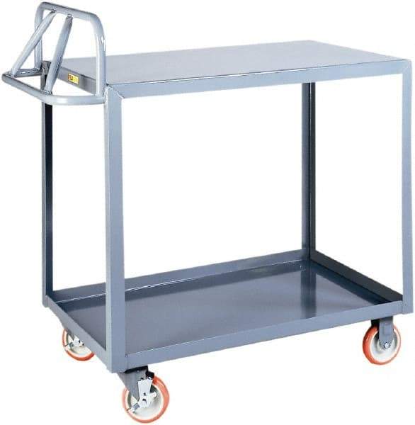 Little Giant - 1,200 Lb Capacity, 24" Wide x 41-1/2" Long x 42" High Shelf Cart - 2 Shelf, Steel - Apex Tool & Supply
