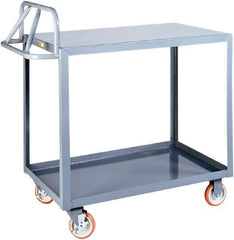 Little Giant - 1,200 Lb Capacity, 24" Wide x 41-1/2" Long x 42" High Shelf Cart - 2 Shelf, Steel - Apex Tool & Supply
