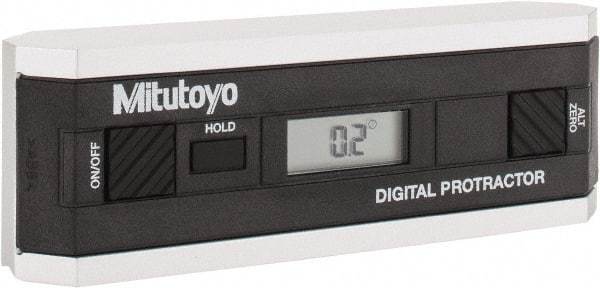 Mitutoyo - 0.10 dg Resolution Digital Combination Protractor and Inclinometer - Multiple dg Accuracy, Multiple dg Range - Apex Tool & Supply