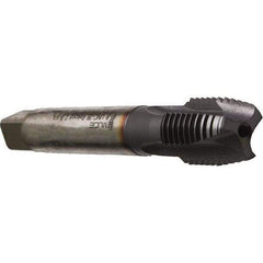 Emuge - 1-1/2 - 8 UNC, 4 Flute, TiCN Finish, Cobalt Spiral Point Tap - Plug Chamfer, Right Hand Thread, 7-7/8" OAL, 1.654" Thread Length, 1.233" Shank Diam, 2B Class of Fit, Series Rekord B - Exact Industrial Supply