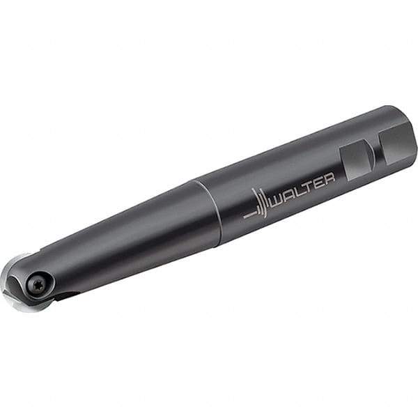 Walter - 20mm Cut Diam, 10mm Max Depth of Cut, 25mm Shank Diam, 190mm OAL, Indexable Ball Nose End Mill - 12,300 Max RPM - Apex Tool & Supply