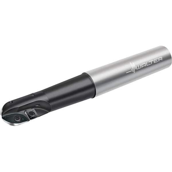 Walter - 20mm Cut Diam, 28mm Max Depth of Cut, 25mm Shank Diam, 150mm OAL, Indexable Ball Nose End Mill - 25,300 Max RPM - Apex Tool & Supply