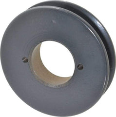 Browning - 1 Groove, 3/8 to 1-1/2 Bore Diam, 3.95" Outside Diam, QD Bushed V Belt Sheave - 3.2 A Diam Belt Pitch - Apex Tool & Supply