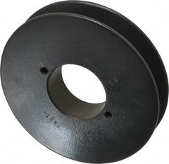 Browning - 1 Groove, 3/8 to 1-1/2 Bore Diam, 4.45" Outside Diam, QD Bushed V Belt Sheave - 3.7 A Diam Belt Pitch - Apex Tool & Supply