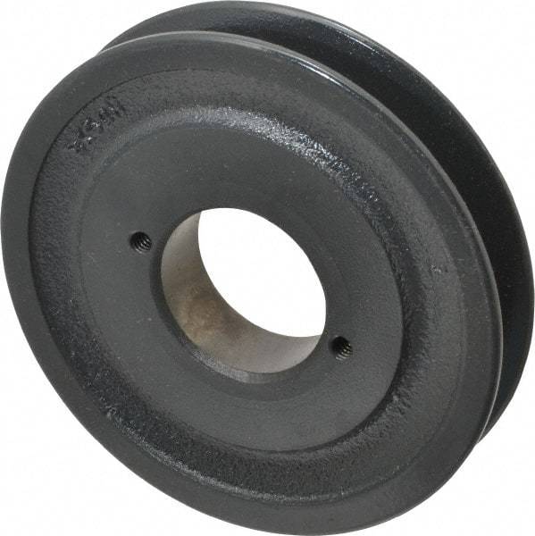 Browning - 1 Groove, 3/8 to 1-1/2 Bore Diam, 4-3/4" Outside Diam, QD Bushed V Belt Sheave - 4.0 A Diam Belt Pitch - Apex Tool & Supply