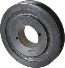 Browning - 1 Groove, 3/8 to 1-1/2 Bore Diam, 4.95" Outside Diam, QD Bushed V Belt Sheave - 4.2 A Diam Belt Pitch - Apex Tool & Supply
