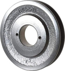 Browning - 1 Groove, 3/8 to 1-1/2 Bore Diam, 5-1/4" Outside Diam, QD Bushed V Belt Sheave - 4.5 A Diam Belt Pitch - Apex Tool & Supply