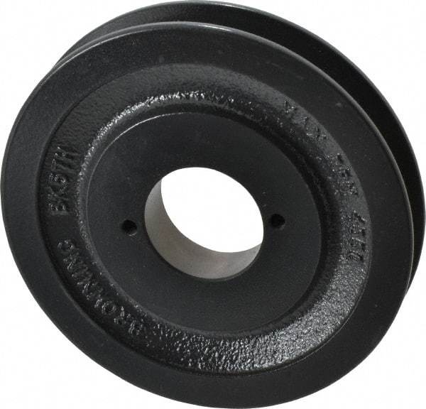 Browning - 1 Groove, 3/8 to 1-1/2 Bore Diam, 5.45" Outside Diam, QD Bushed V Belt Sheave - 4.7 A Diam Belt Pitch - Apex Tool & Supply