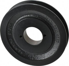 Browning - 1 Groove, 3/8 to 1-1/2 Bore Diam, 5.45" Outside Diam, QD Bushed V Belt Sheave - 4.7 A Diam Belt Pitch - Apex Tool & Supply