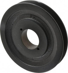 Browning - 1 Groove, 3/8 to 1-1/2 Bore Diam, 5-3/4" Outside Diam, QD Bushed V Belt Sheave - 5.0 A Diam Belt Pitch - Apex Tool & Supply
