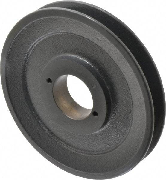 Browning - 1 Groove, 3/8 to 1-1/2 Bore Diam, 6-1/4" Outside Diam, QD Bushed V Belt Sheave - 5.5 A Diam Belt Pitch - Apex Tool & Supply