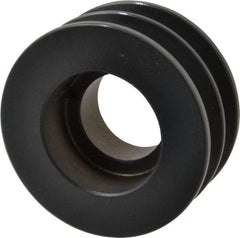 Browning - 2 Groove, 3/8 to 1-1/2 Bore Diam, 3-3/4" Outside Diam, QD Bushed V Belt Sheave - 3.0 A Diam Belt Pitch - Apex Tool & Supply