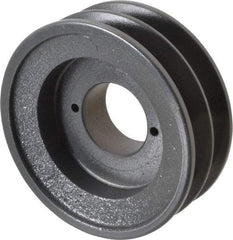 Browning - 2 Groove, 3/8 to 1-1/2 Bore Diam, 4-3/4" Outside Diam, QD Bushed V Belt Sheave - 4.0 A Diam Belt Pitch - Apex Tool & Supply