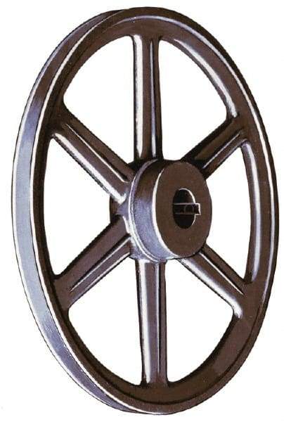 Browning - 3/4" Bore, 1-15/32 Long, 9-1/4" Outside Diam, Finished Bore Single Groove V Belt Sheave - 3/4" Wide, 8.66" Pitch Diam of 3L Belt, 9" Pitch Diam of 4L Belt - Apex Tool & Supply