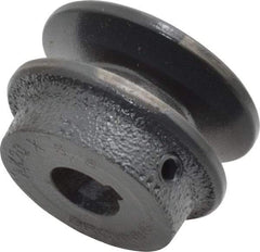 Browning - 5/8" Bore, 15/16 Long, 2" Outside Diam, Finished Bore Single Groove V Belt Sheave - 21/32" Wide, 1.46" Pitch Diam of 3L Belt, 1.8" Pitch Diam of 4L Belt - Apex Tool & Supply