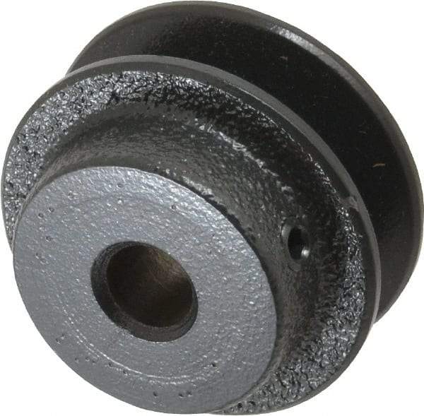 Browning - 1/2" Bore, 15/16 Long, 2.2" Outside Diam, Finished Bore Single Groove V Belt Sheave - 21/32" Wide, 1.66" Pitch Diam of 3L Belt, 2" Pitch Diam of 4L Belt - Apex Tool & Supply